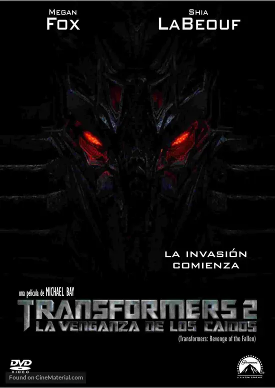 Transformers: Revenge of the Fallen - Spanish Movie Cover