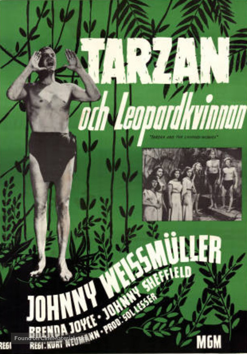 Tarzan and the Leopard Woman - Swedish Movie Poster