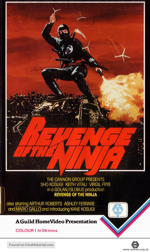 Revenge Of The Ninja - British VHS movie cover