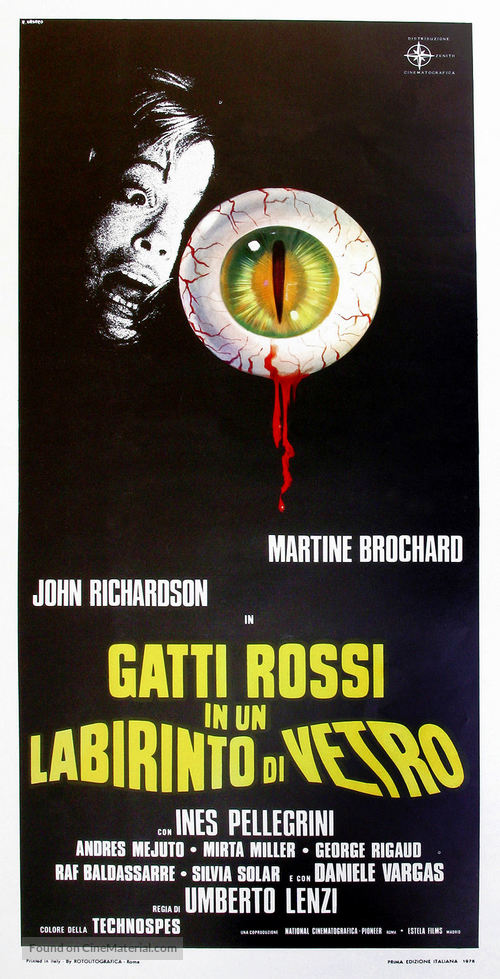Gatti rossi in un labirinto di vetro - Italian Movie Poster