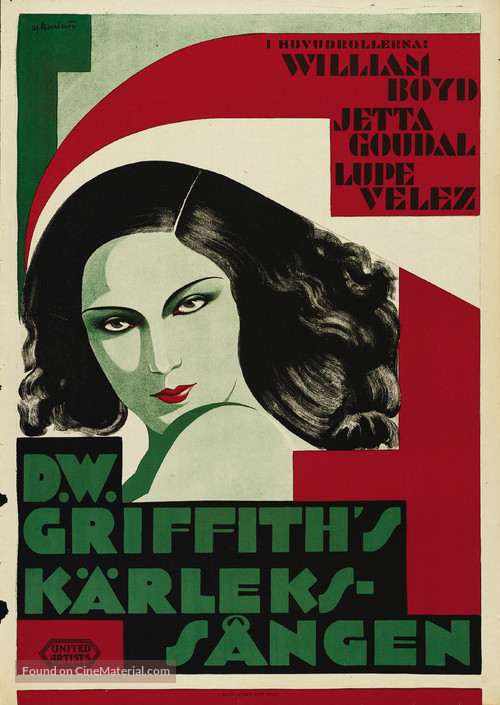 Lady of the Pavements - Swedish Movie Poster