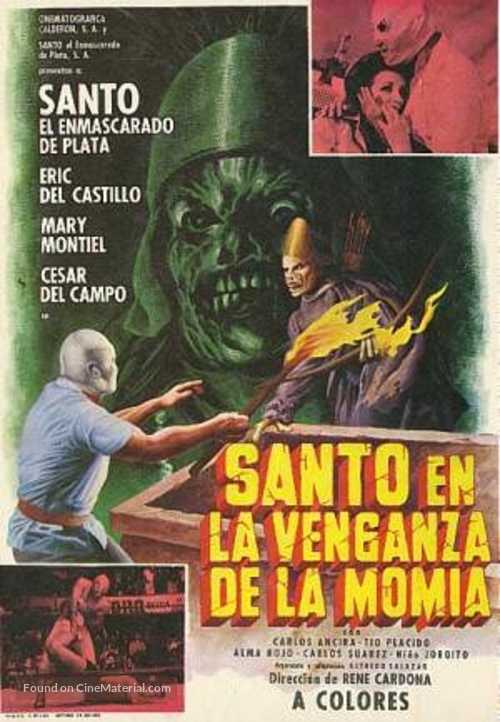 Santo en la venganza de la momia - Mexican Movie Poster