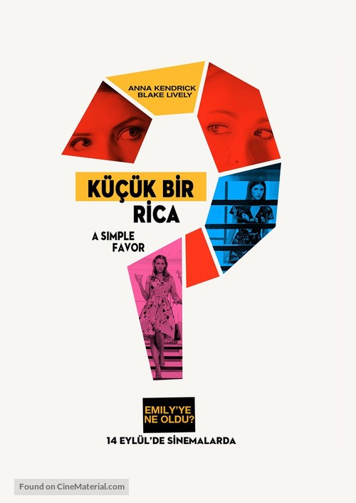 A Simple Favor - Turkish Movie Poster