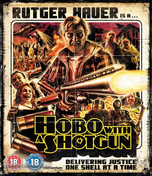Hobo with a Shotgun - British Blu-Ray movie cover