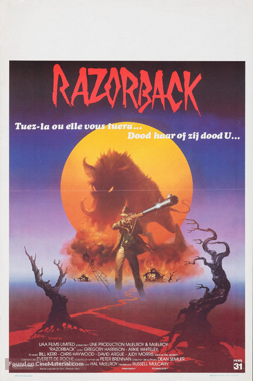 Razorback - Belgian Movie Poster