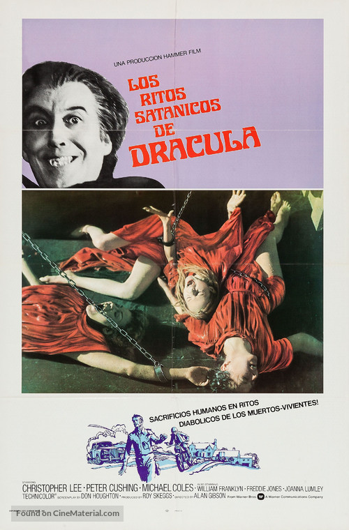 The Satanic Rites of Dracula - Puerto Rican Movie Poster