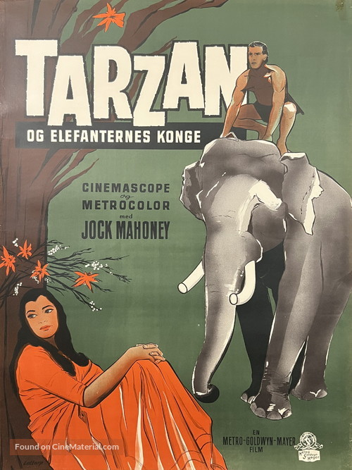 Tarzan Goes to India - Danish Movie Poster