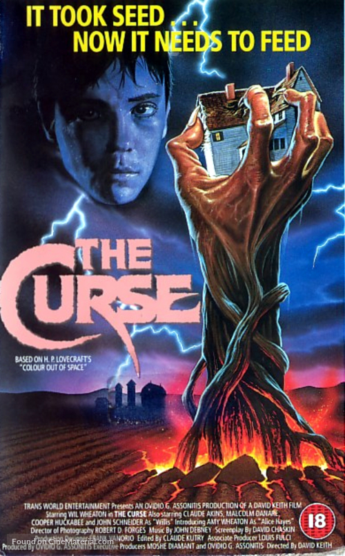 The Curse - British VHS movie cover