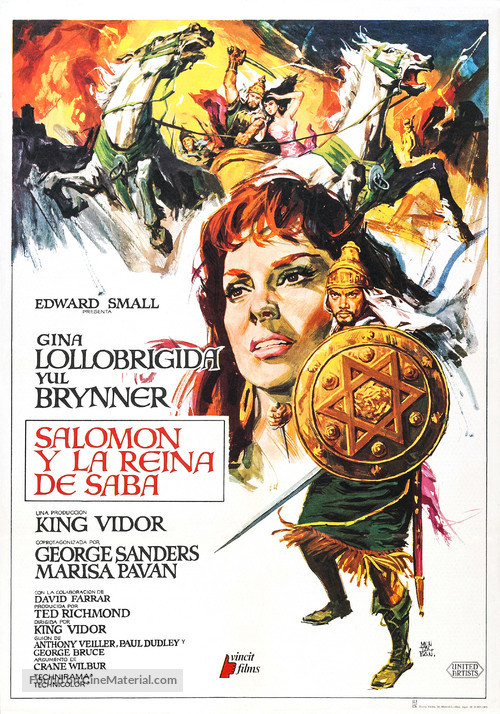 Solomon and Sheba - Spanish Re-release movie poster