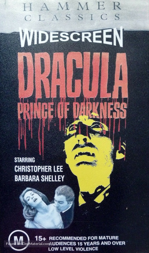 Dracula: Prince of Darkness - Australian VHS movie cover