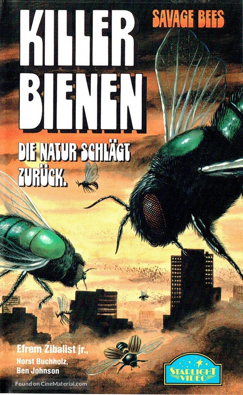 The Savage Bees - German VHS movie cover
