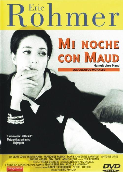 Ma nuit chez Maud - Spanish DVD movie cover