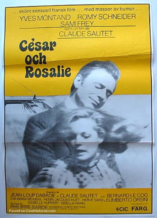 C&eacute;sar et Rosalie - Swedish Movie Poster
