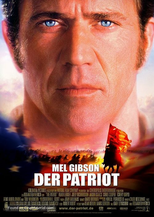 The Patriot - German Theatrical movie poster