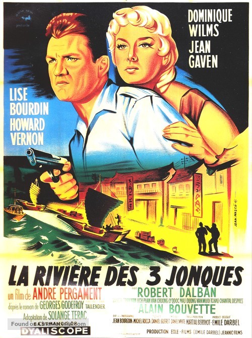 La rivi&egrave;re des 3 jonques - French Movie Poster