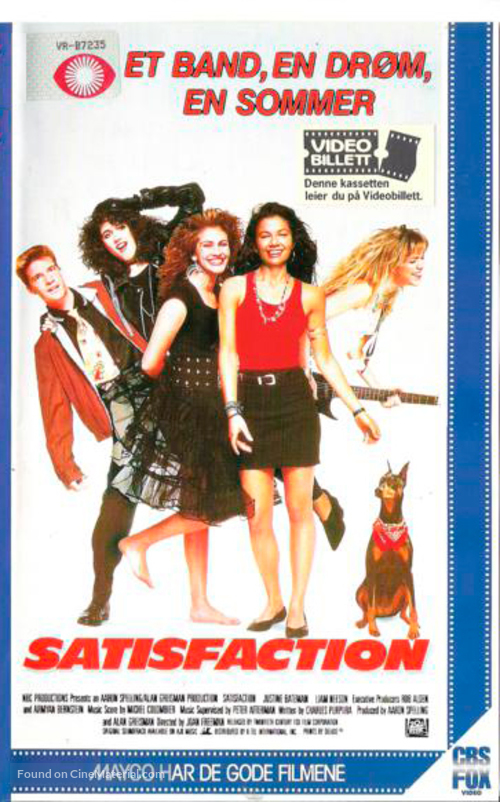 Satisfaction - Norwegian VHS movie cover