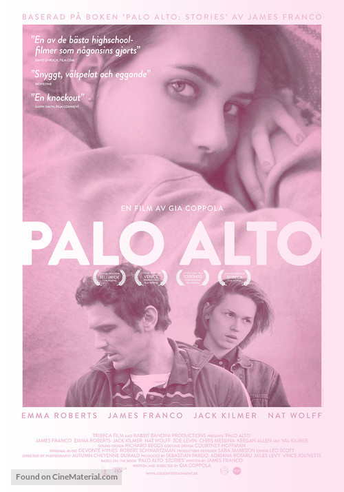 Palo Alto - Swedish Movie Poster