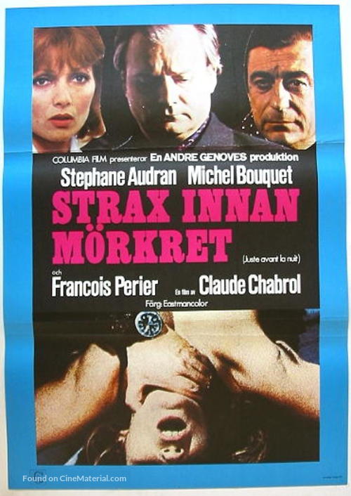 Juste avant la nuit - Swedish Movie Poster