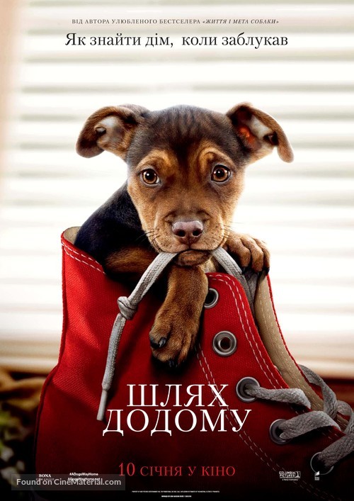 A Dog&#039;s Way Home - Ukrainian Movie Poster