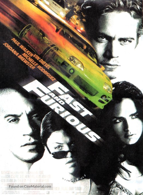 The Fast and the Furious - French Movie Poster