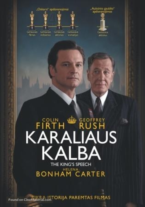 The King&#039;s Speech - Lithuanian DVD movie cover
