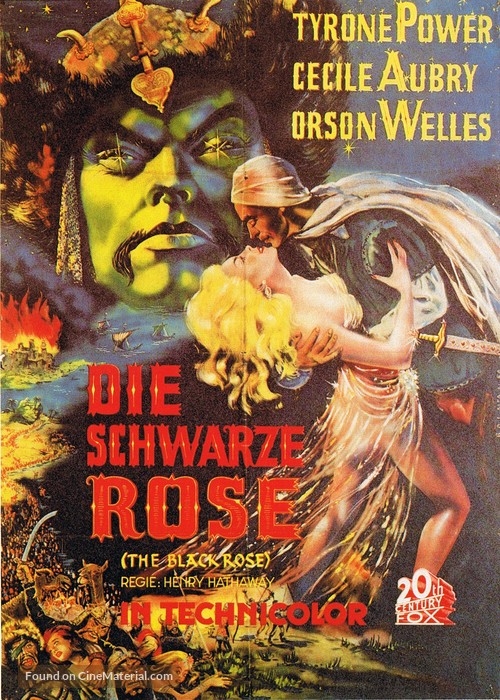 The Black Rose - German Movie Poster