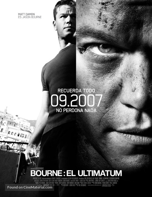 The Bourne Ultimatum - Mexican Movie Poster
