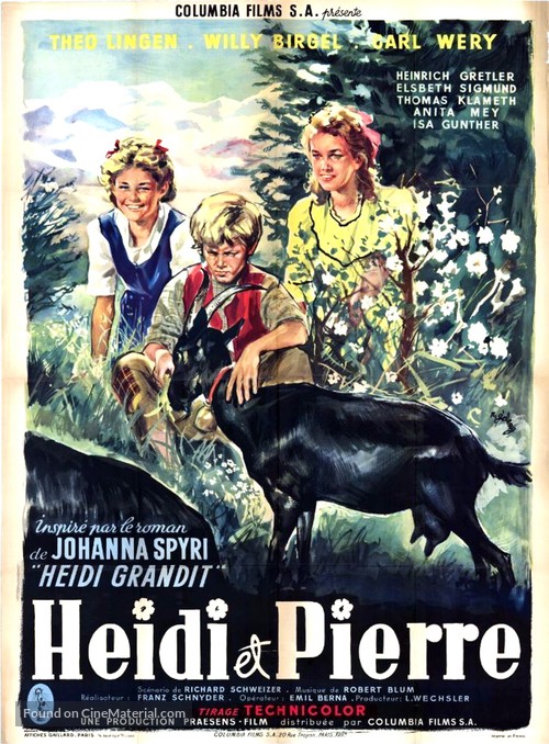 Heidi und Peter - French Movie Poster