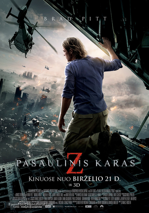 World War Z - Lithuanian Movie Poster