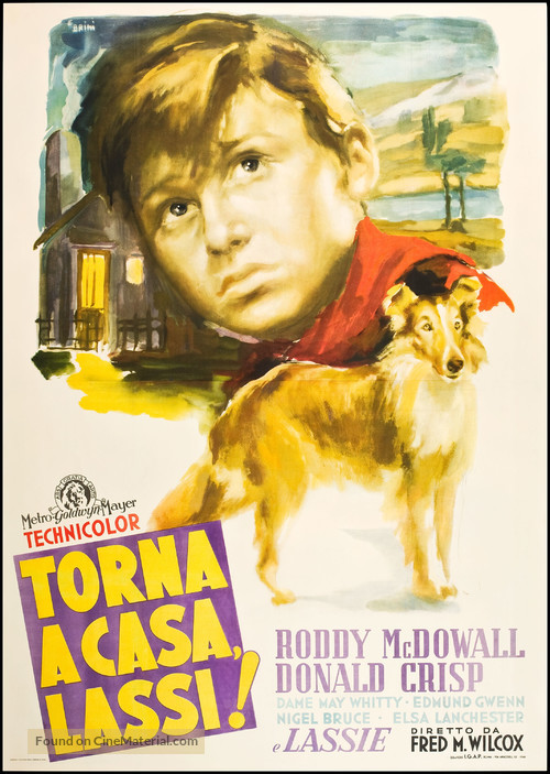 Lassie Come Home - Italian Movie Poster