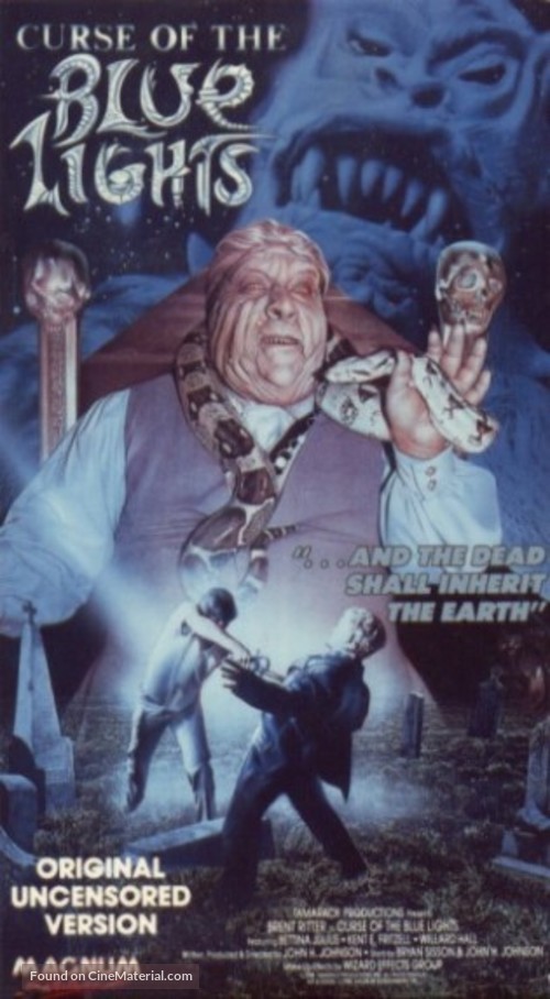 Curse of the Blue Lights - VHS movie cover