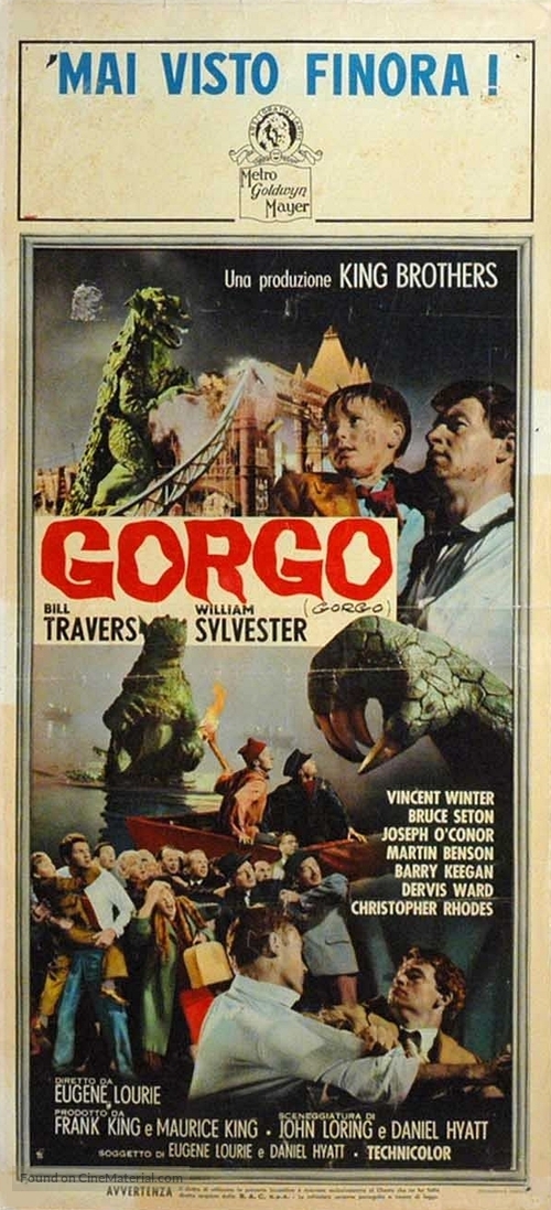 Gorgo (1961) Italian movie poster