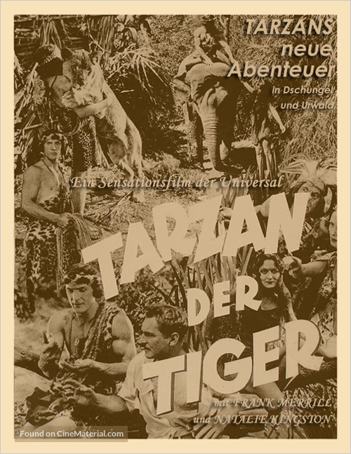 Tarzan the Tiger - German Movie Poster