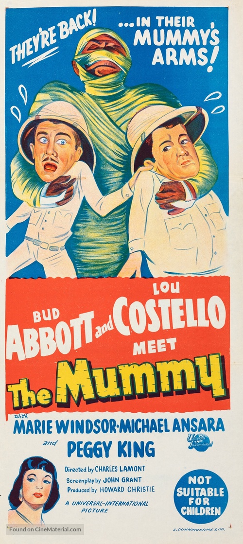 Abbott and Costello Meet the Mummy - Australian Movie Poster