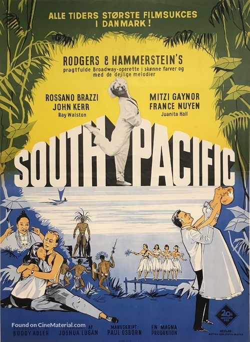 South Pacific - Danish Movie Poster