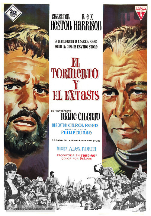 The Agony and the Ecstasy - Spanish Movie Poster