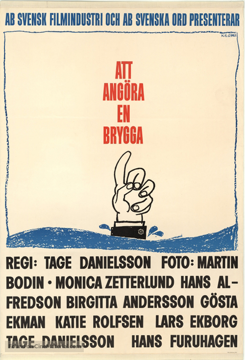 Att ang&ouml;ra en brygga - Swedish Movie Poster