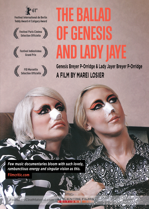 The Ballad of Genesis and Lady Jaye - British DVD movie cover