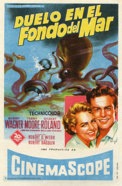 Beneath the 12-Mile Reef - Spanish Movie Poster