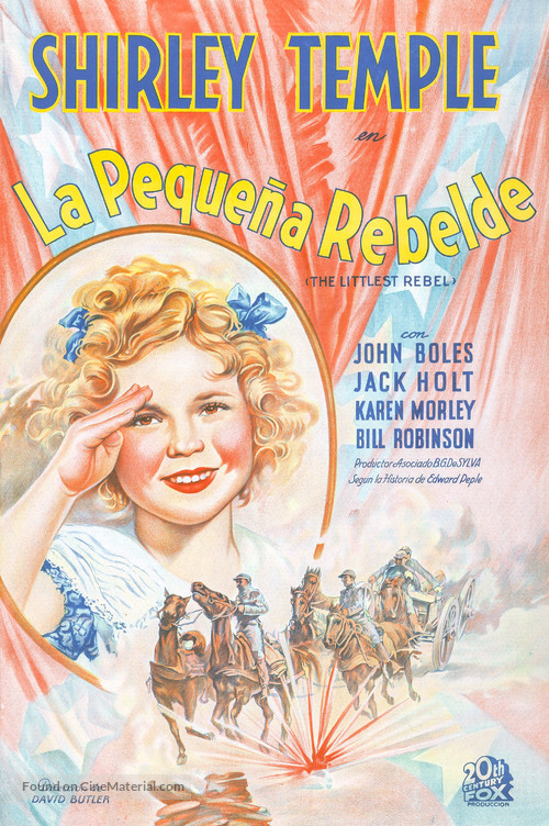 The Littlest Rebel - Mexican Movie Poster