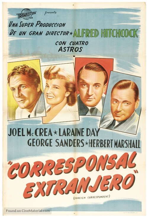 Foreign Correspondent - Argentinian Movie Poster