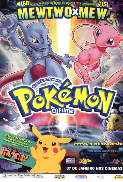 Pokemon: The First Movie - Mewtwo Strikes Back - Brazilian Movie Poster