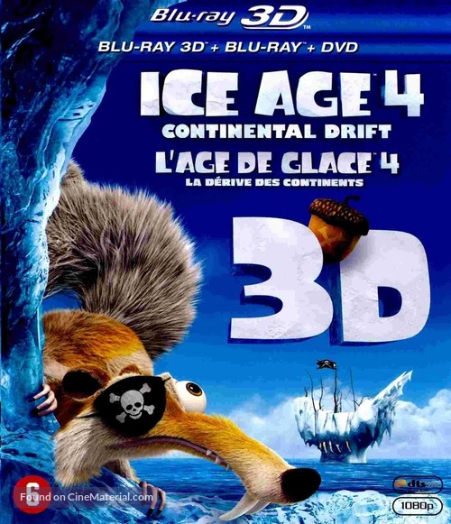 Ice Age: Continental Drift - Dutch Blu-Ray movie cover