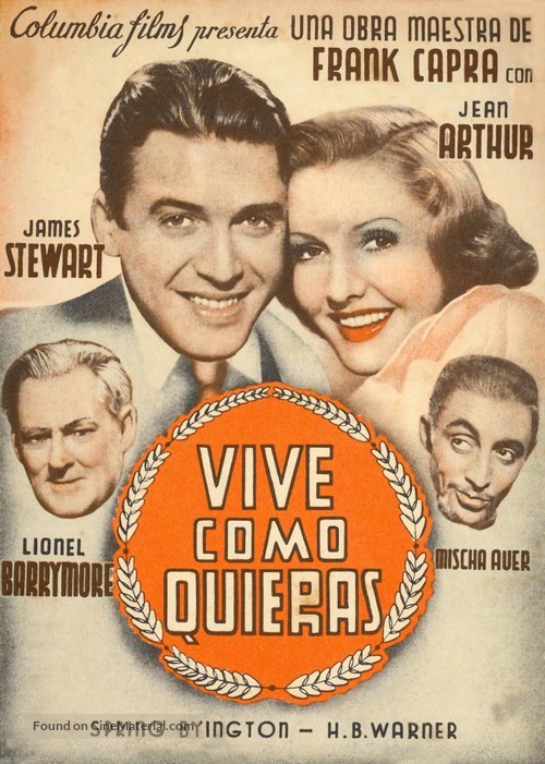 You Can&#039;t Take It with You - Spanish Movie Poster