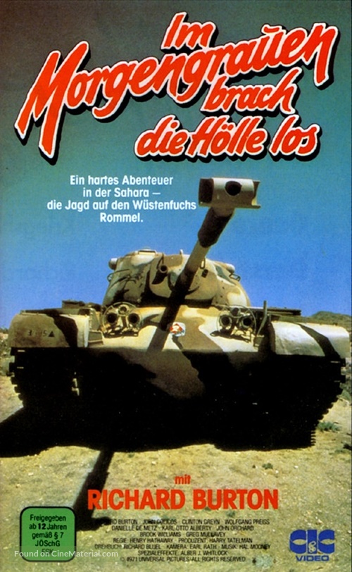 Raid on Rommel - German VHS movie cover