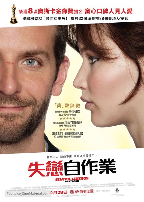 Silver Linings Playbook - Hong Kong Movie Poster