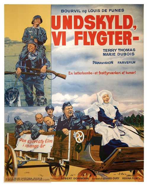 La grande vadrouille - Danish Movie Poster
