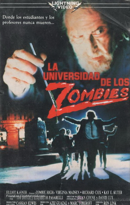 Zombie High - Spanish VHS movie cover