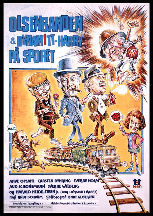 Olsenbanden og Dynamitt-Harry p&aring; sporet - Norwegian Movie Poster