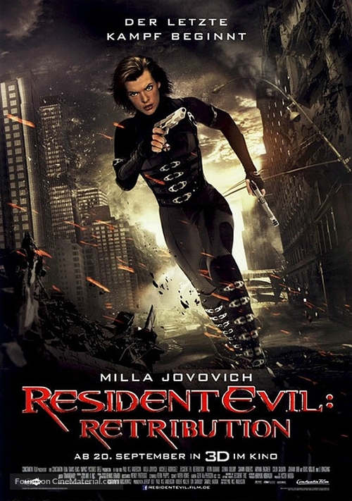Resident Evil: Retribution - German Movie Poster